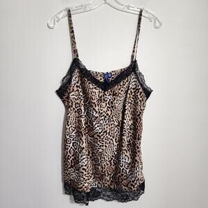 Fox & Royal‎ by City Chic Cheetah print lace trim camisole top woman's size 12